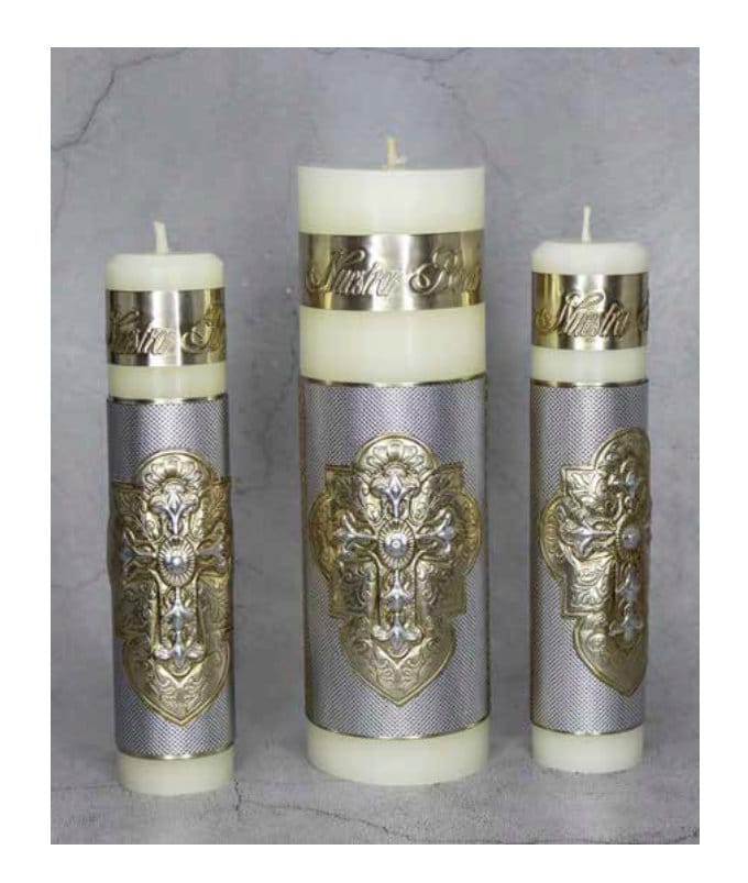 Wedding Unity Candle Set 3 piece Set, Vela para Boda de 3 Piezas357