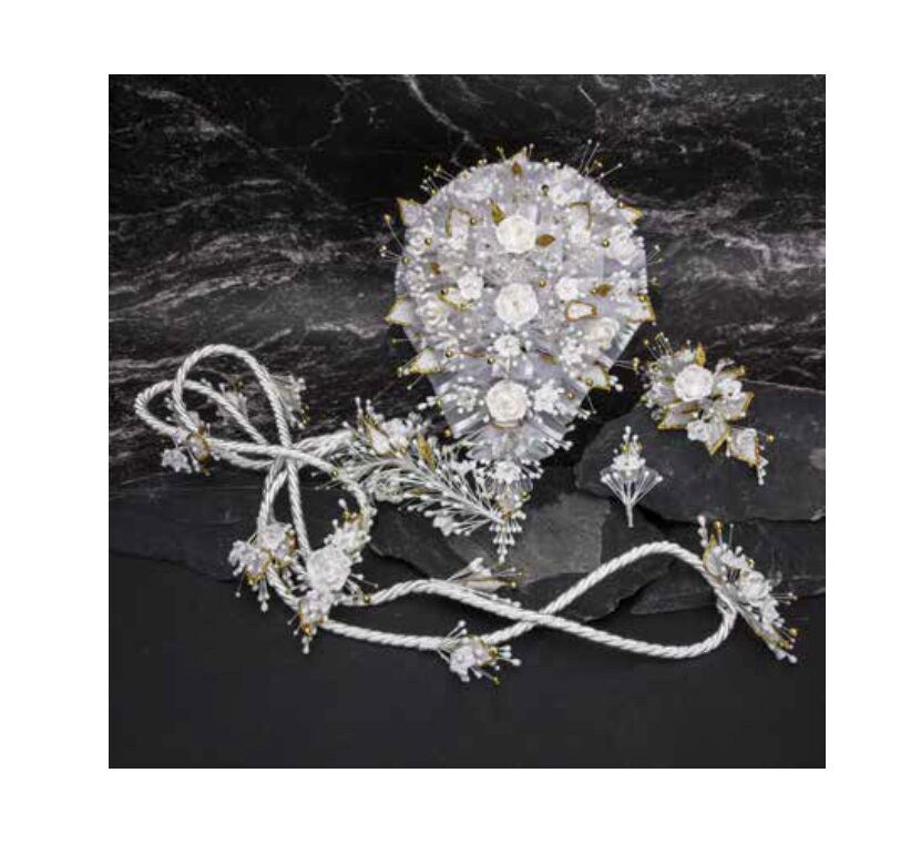 Set with hairpiece and laso included/Wedding Bouquet/Ramo de Nova33