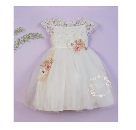 Christening Dress, Girls Complete Baptism Outfit Lace Baptism Dress, Lace Baby Girls Dress, Girls Lace Baptism Dresses198