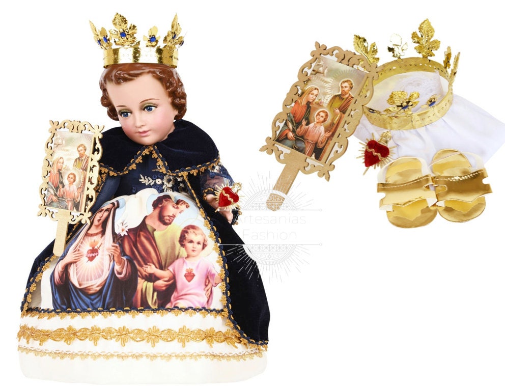 Trajecito de Nino de la Sagrada Familia Niño Dios con accesorios Incluidos/Baby Jesus Outfit142