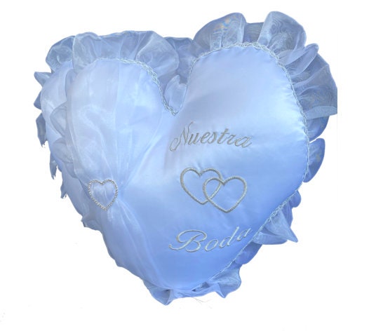 Heart Shaped Wedding Kneeling Pillows, Nuestra Boda Kneeling Pillows, Wedding set of 2 Kneeling pads/Pillow5