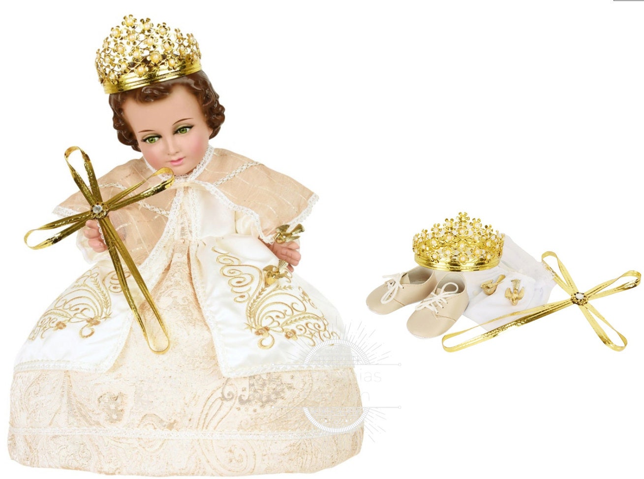 Trajecito de Nino de la Divina Providencia Niño Dios con accesorios Incluidos/Baby Jesus Outfit70