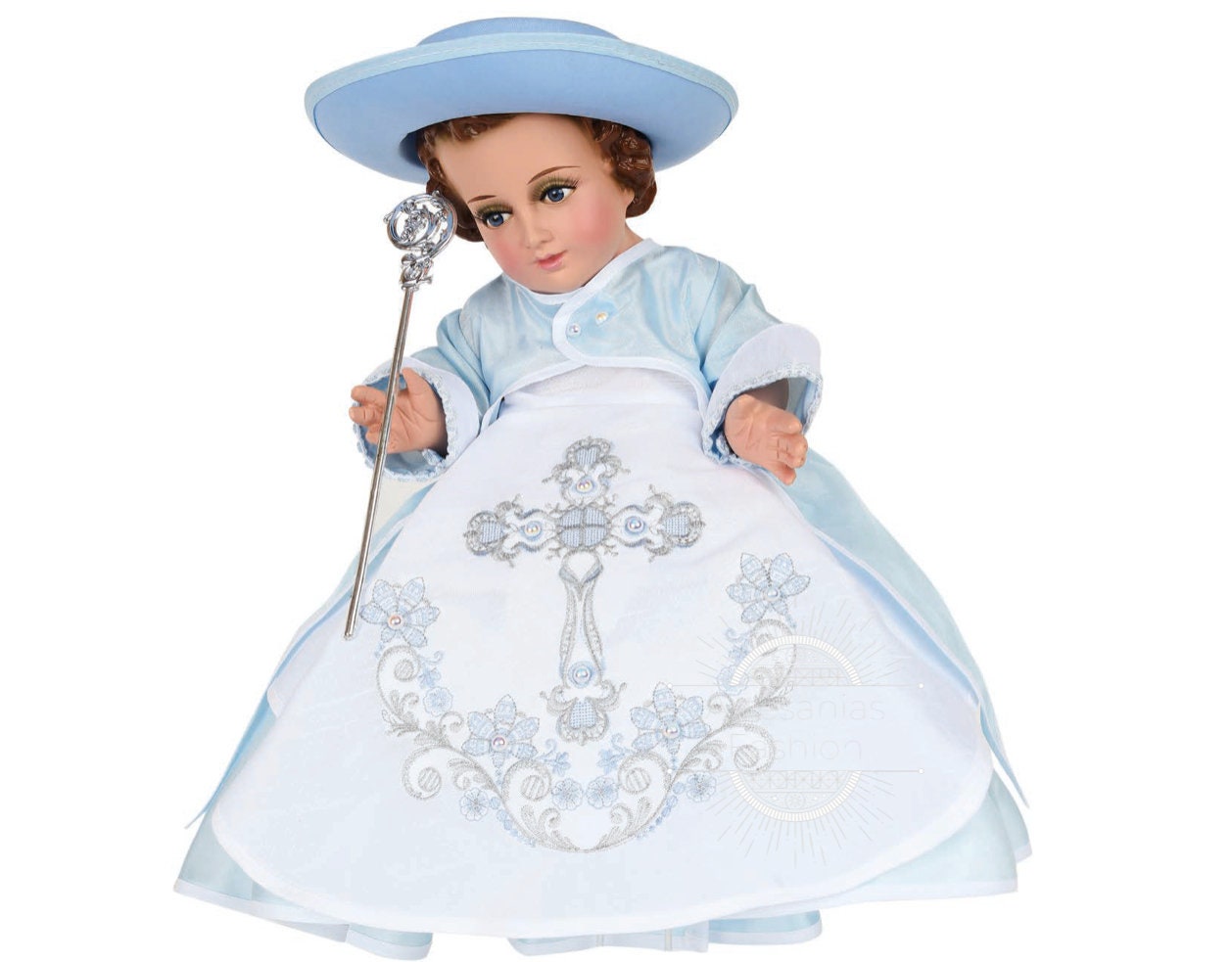 Trajecito de Nino de La Fe y Trabajo Niño Dios con accesorios Incluidos/Baby Jesus Outfit201