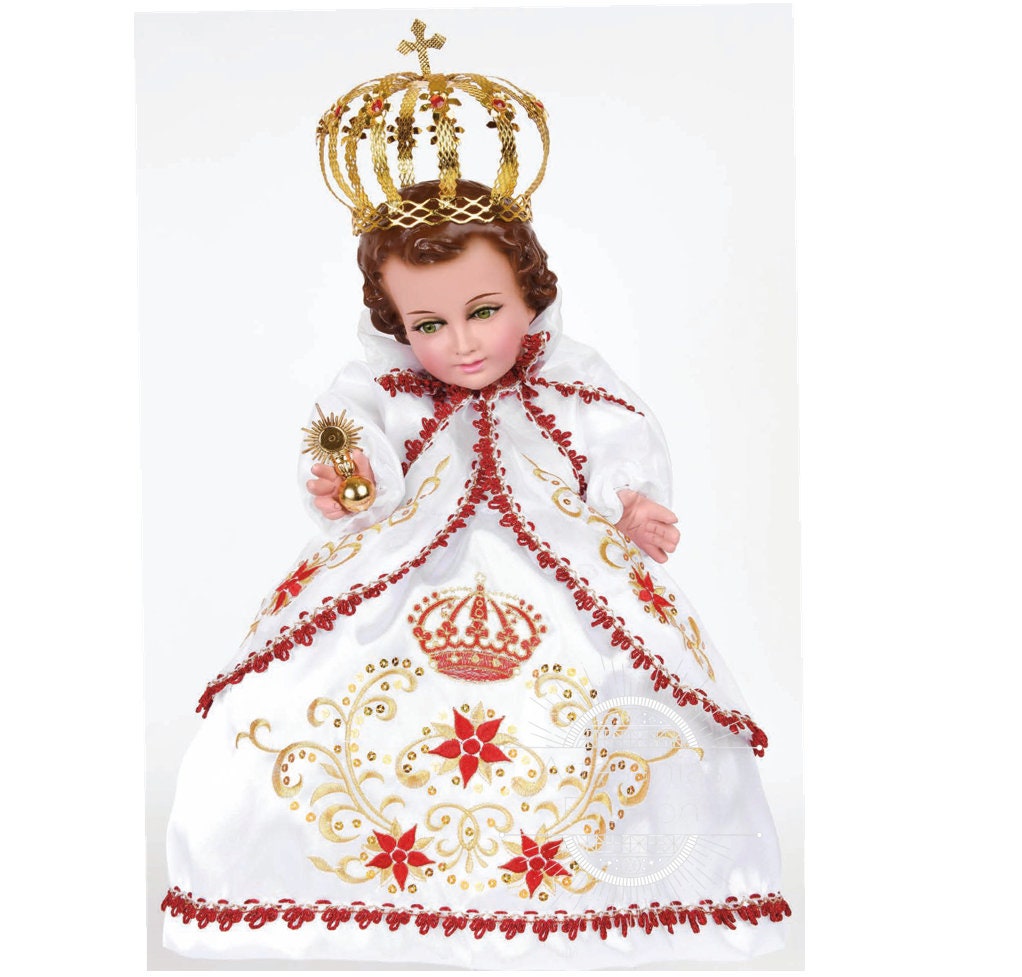 Trajecito de Nino del Cristo Rey Bordado Niño Dios con accesorios Incluidos/Baby Jesus Outfit35