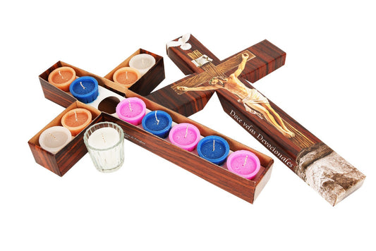 Juego de 12 Velas Devocionales, set of 12 candles121
