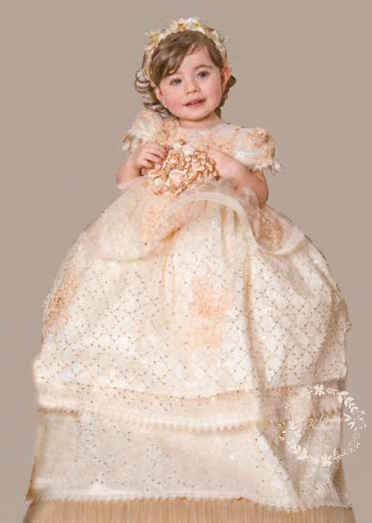 Christening Dress, Girls Complete Baptism Outfit Lace Baptism Dress, Lace Baby Girls Dress, Girls Lace Baptism Dresses186