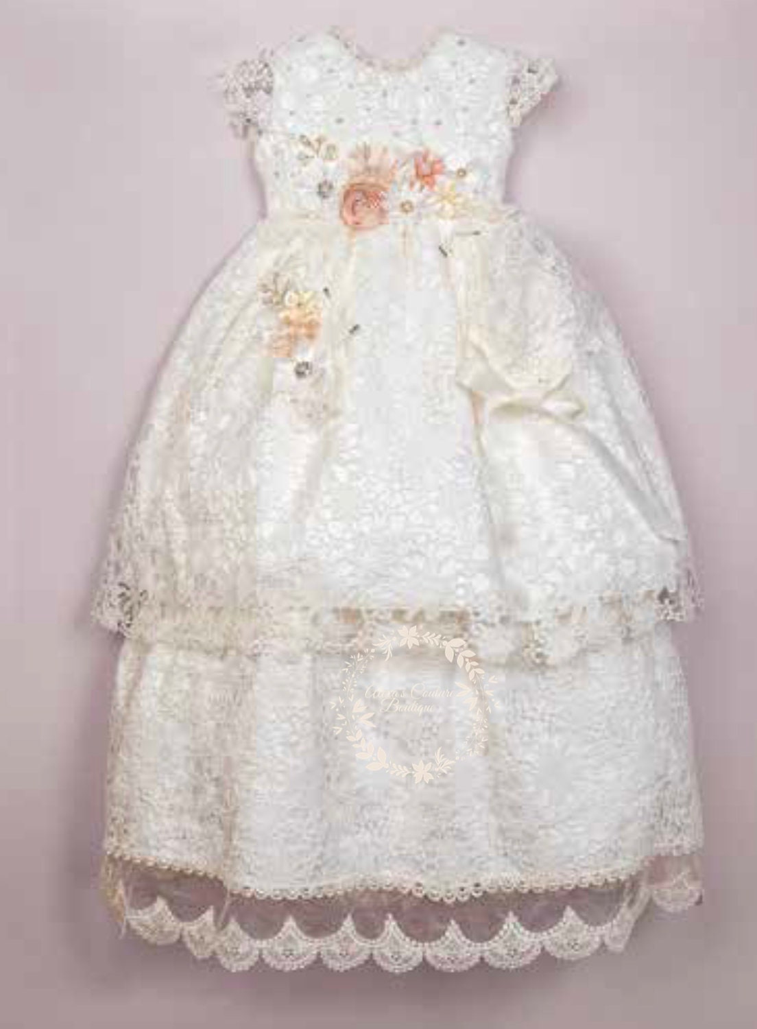 Christening Dress, Girls Complete Baptism Outfit Lace Baptism Dress, Lace Baby Girls Dress, Girls Lace Baptism Dresses200