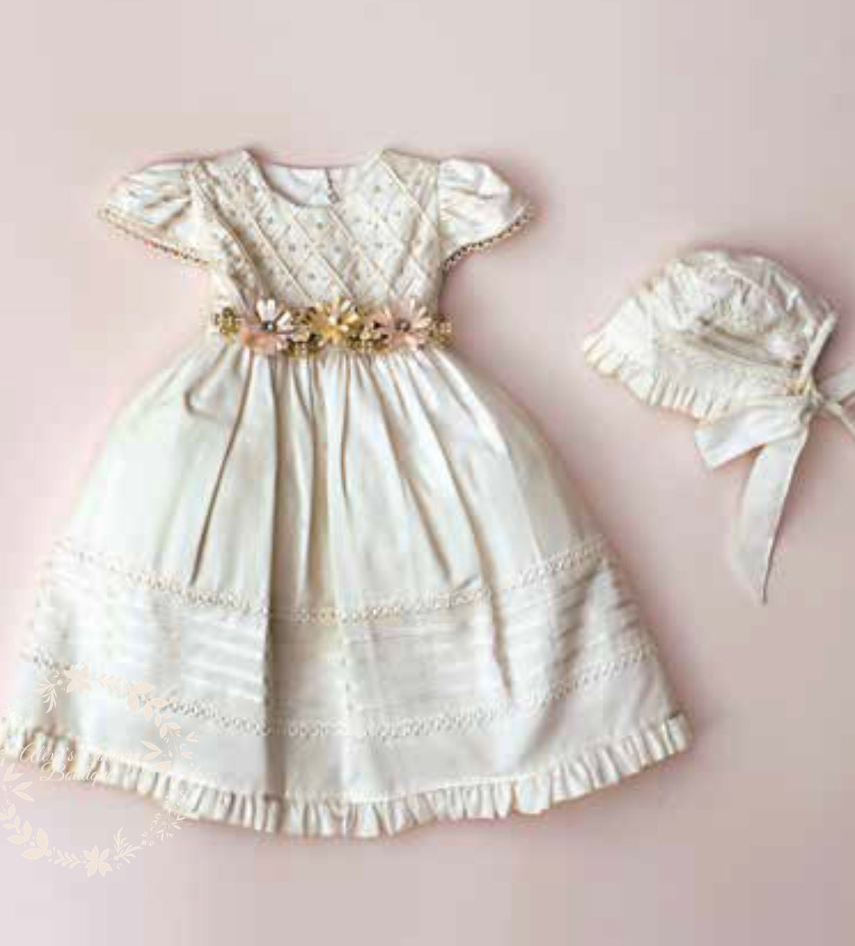 Christening Dress, Girls Complete Baptism Outfit Lace Baptism Dress, Lace Baby Girls Dress, Girls Lace Baptism Dresses204