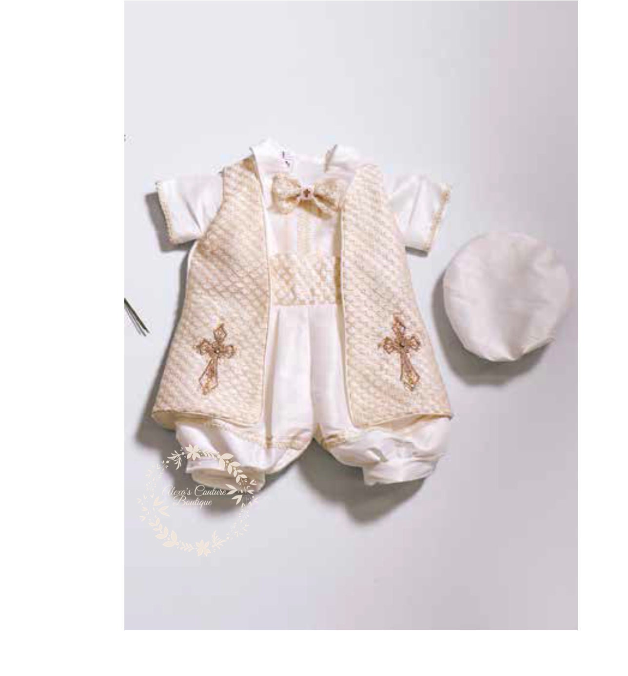 4 Peace Boy's Baptism/Christening Gown, Romper/Traje de Bautizo para Nino38