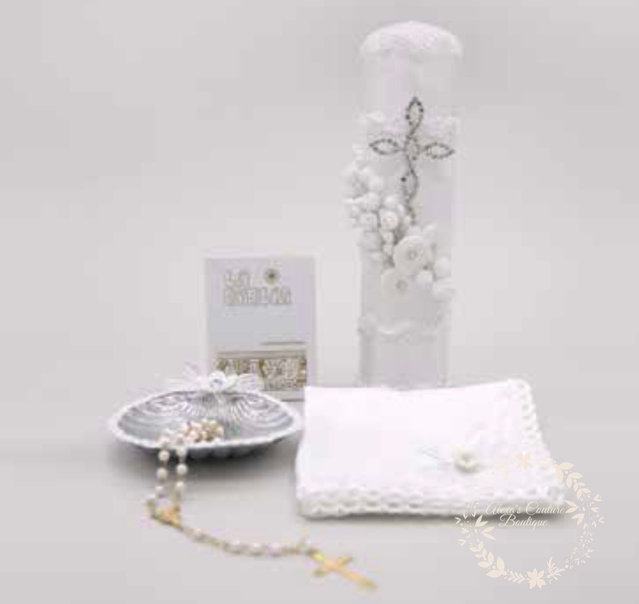 Baptism candle set/Baptism candle/vela para bautizo Baptism/Christening Candle Set/Vela De Bautizo 12