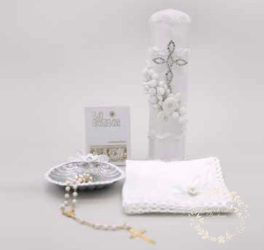 Baptism candle set/Baptism candle/vela para bautizo Baptism/Christening Candle Set/Vela De Bautizo 12