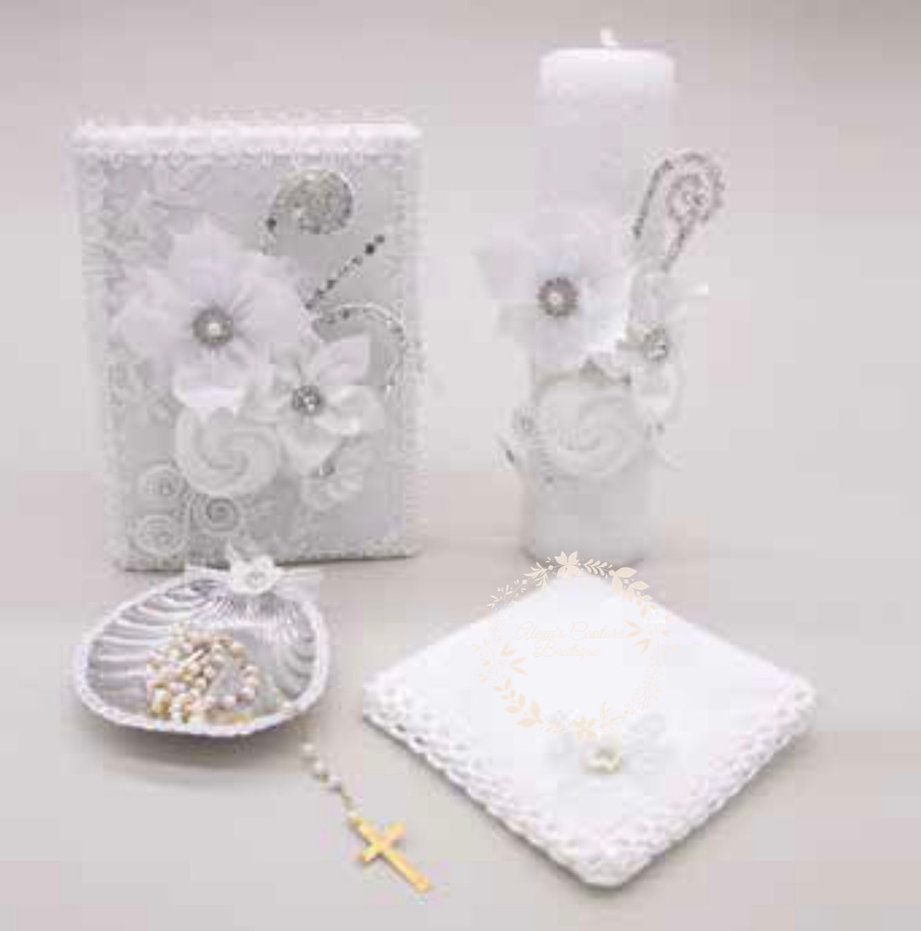 Baptism candle set/Baptism candle/vela para bautizo Baptism/Christening Candle Set/Vela De Bautizo 22