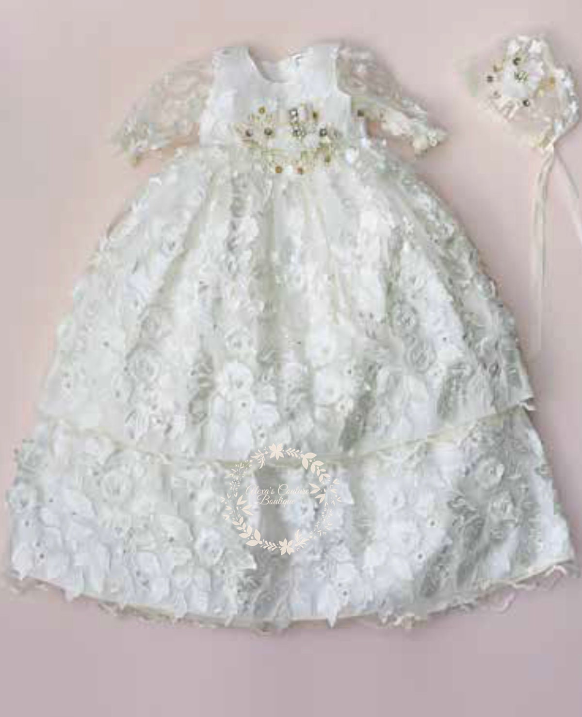 Christening Dress, Girls Complete Baptism Outfit Lace Baptism Dress, Lace Baby Girls Dress, Girls Lace Baptism Dresses28