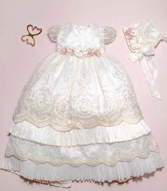 Christening Dress, Girls Complete Baptism Outfit Lace Baptism Dress, Lace Baby Girls Dress, Girls Lace Baptism Dresses32