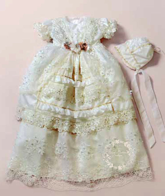 Christening Dress, Girls Complete Baptism Outfit Lace Baptism Dress, Lace Baby Girls Dress, Girls Lace Baptism Dresses33