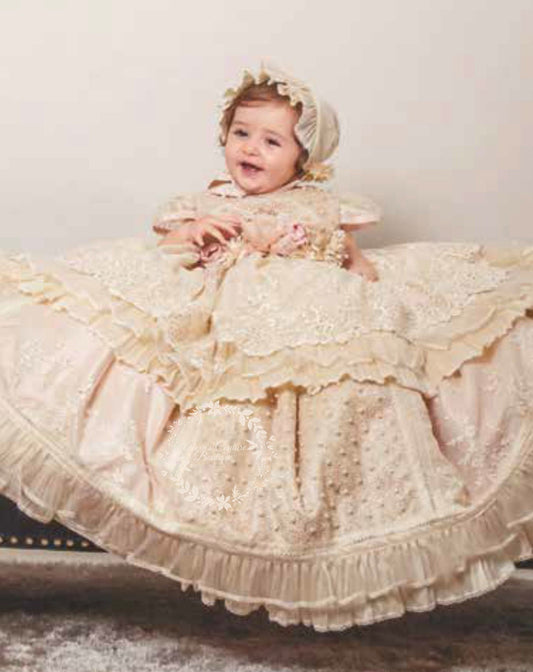 Christening Dress, Girls Complete Baptism Outfit Lace Baptism Dress, Lace Baby Girls Dress, Girls Lace Baptism Dresses30