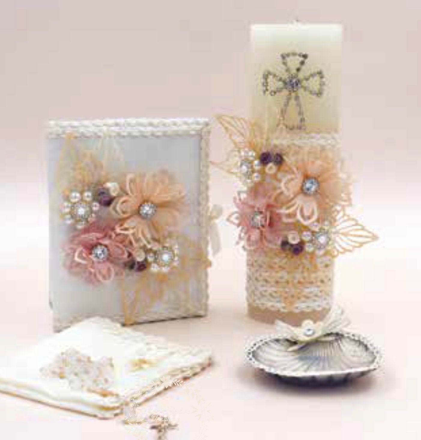 Baptism candle set/Baptism candle/vela para bautizo Baptism/Christening Candle Set/Vela De Bautizo26