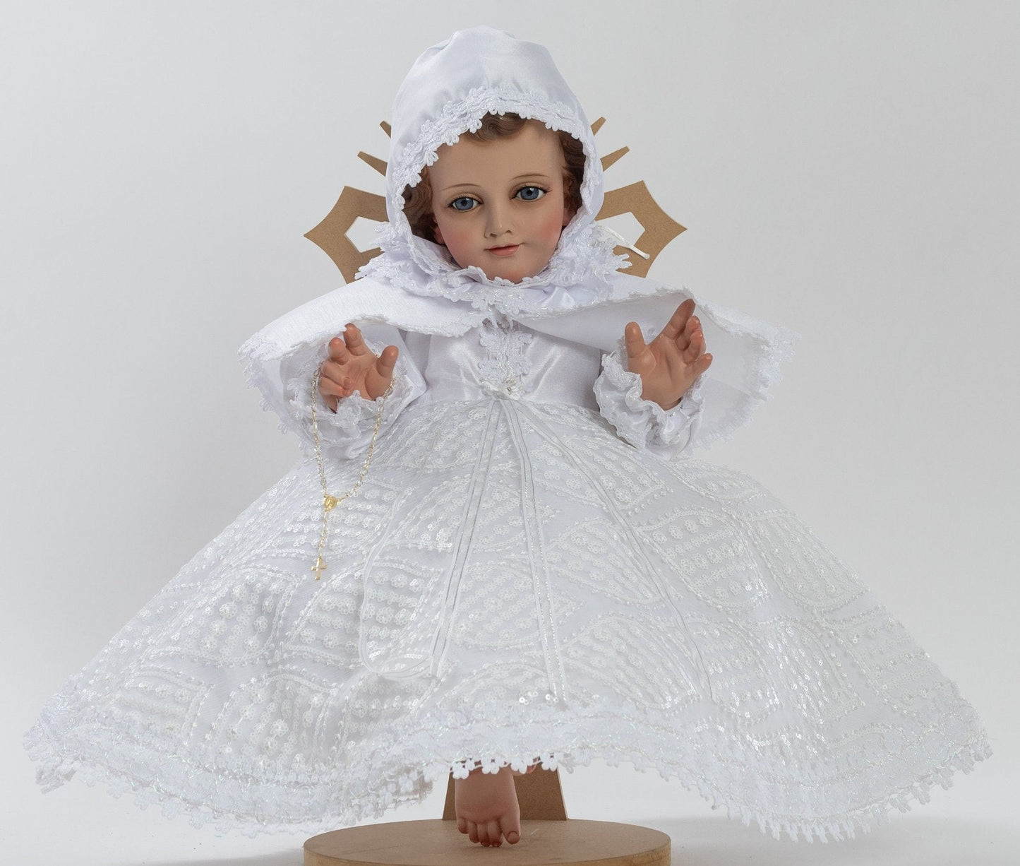 Trajecito Ropon Fino para Niño Dios con accesorios Incluidos/Baby Jesus Outfit38