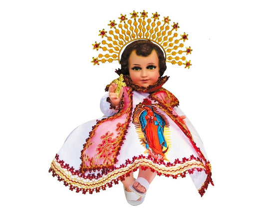 Trajecito Guadalupano Rojo para Niño Dios con accesorios Incluidos/Baby Jesus Outfit 202344