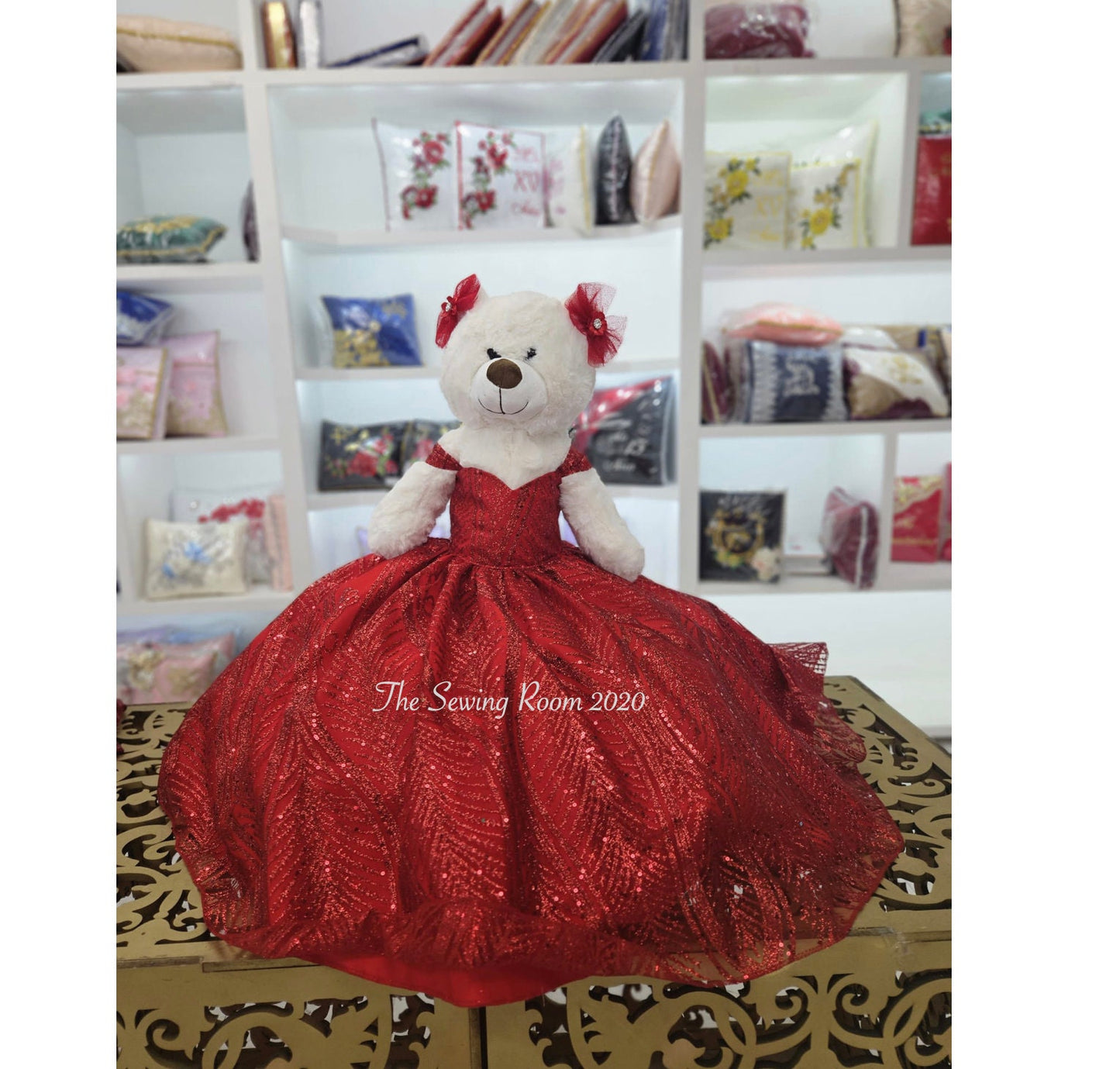 Personalized Quinceanera Teddy Bear Dress, Custom made Teddy Bear Dress, Includes Custom made Dress and Bear19