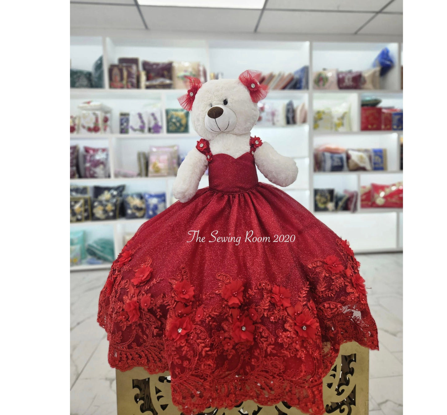 Personalized Quinceanera Teddy Bear Dress, Custom made Teddy Bear Dress, Includes Custom made Dress and Bear17