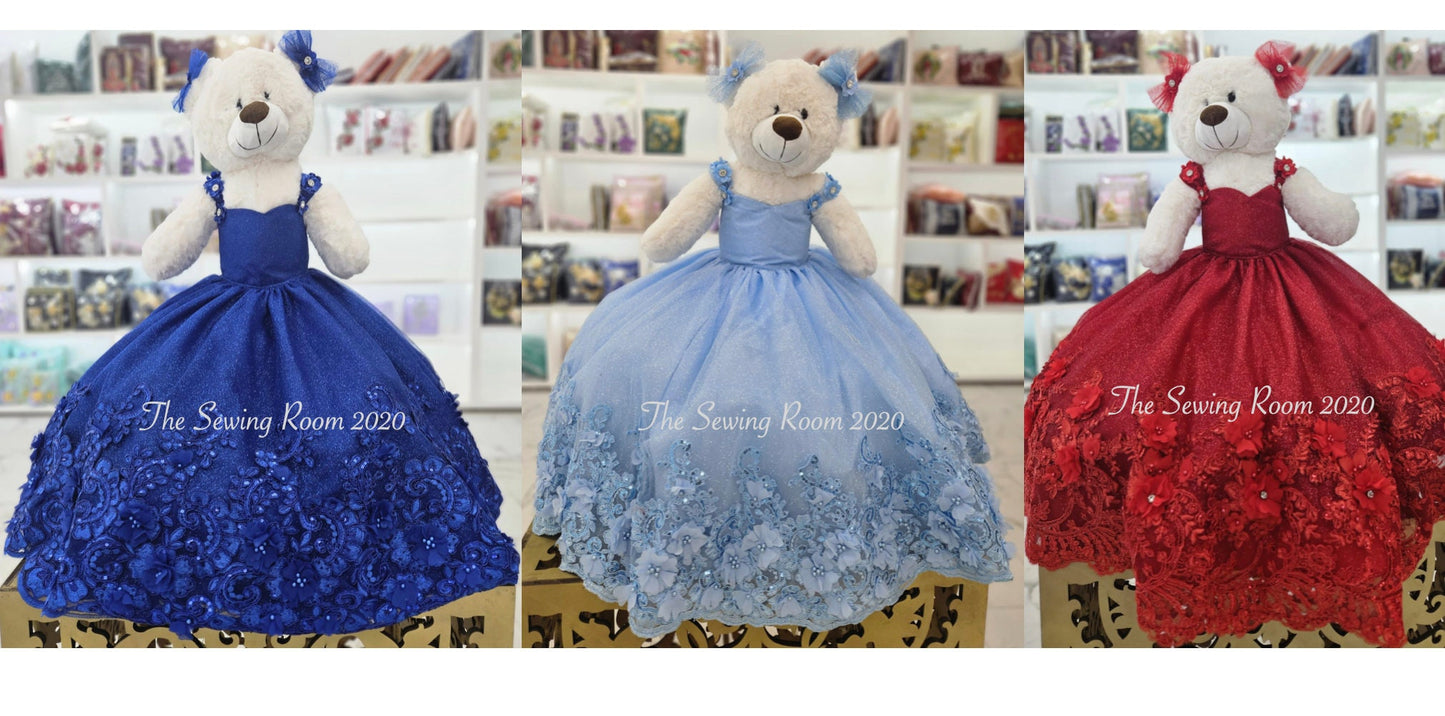 Personalized Quinceanera Teddy Bear Dress, Custom made Teddy Bear Dress, Includes Custom made Dress and Bear17