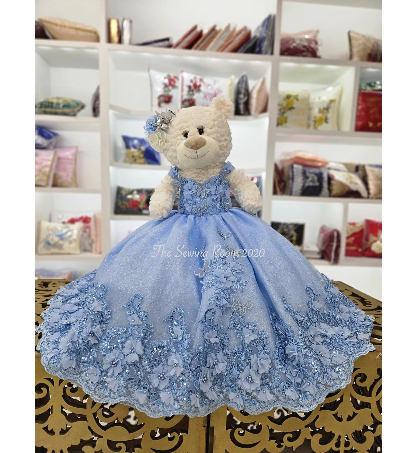 Personalized Quinceanera Teddy Bear Dress, Custom made Teddy Bear Dress, Includes Custom made Dress and Bear18