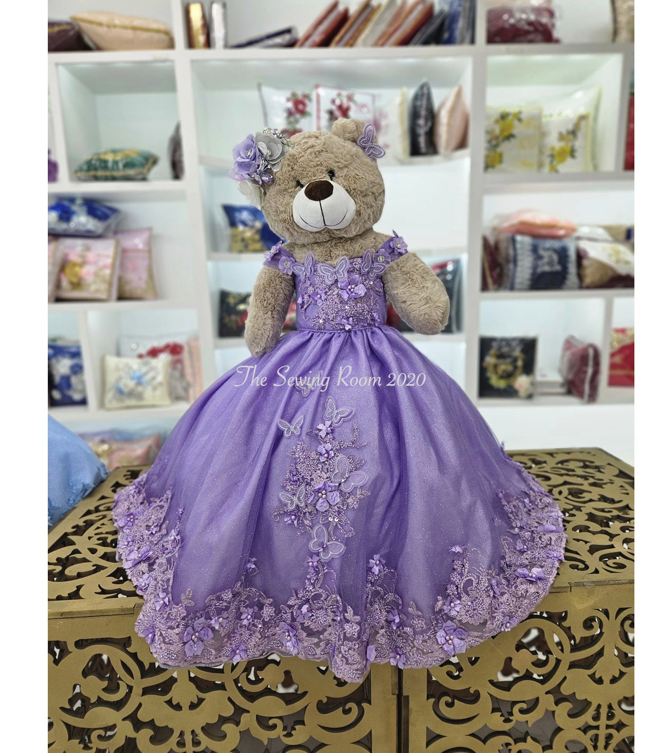 Personalized Quinceanera Teddy Bear Dress, Custom made Teddy Bear Dress, Includes Custom made Dress and Bear18